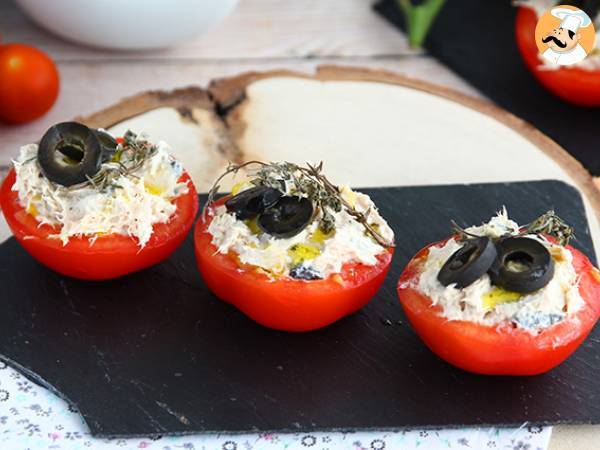 Gevulde tomaten met tonijn, verse kaas en olijven - foto 2