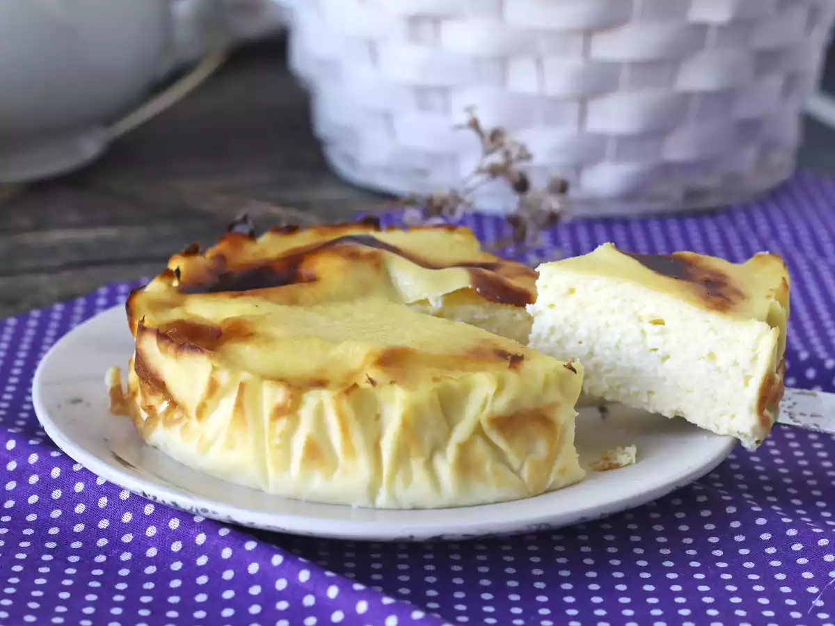 Gezonde cheesecake in een airfryer