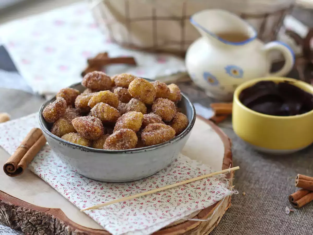 Gnocchi als churros uit de airfryer: een dessert met kaneel om van te snoepen!
