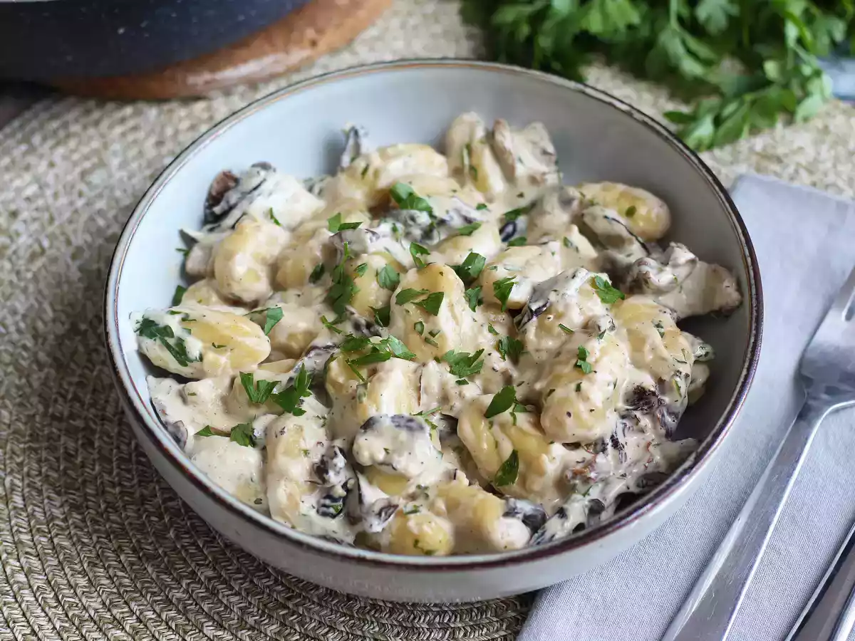 Gnocchi met paddenstoelen, een lekker en makkelijk voorgerecht