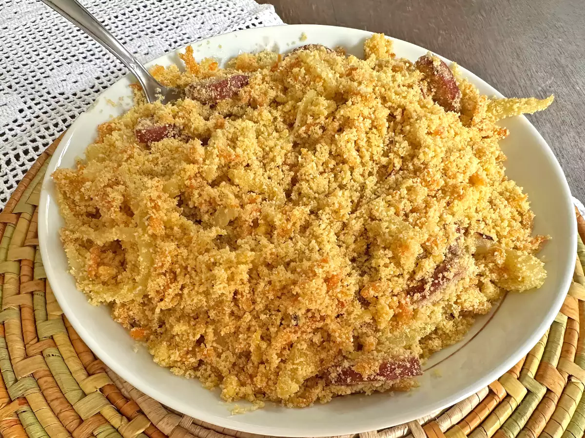 Gouden peperoni farofa met ei en wortel - foto 2