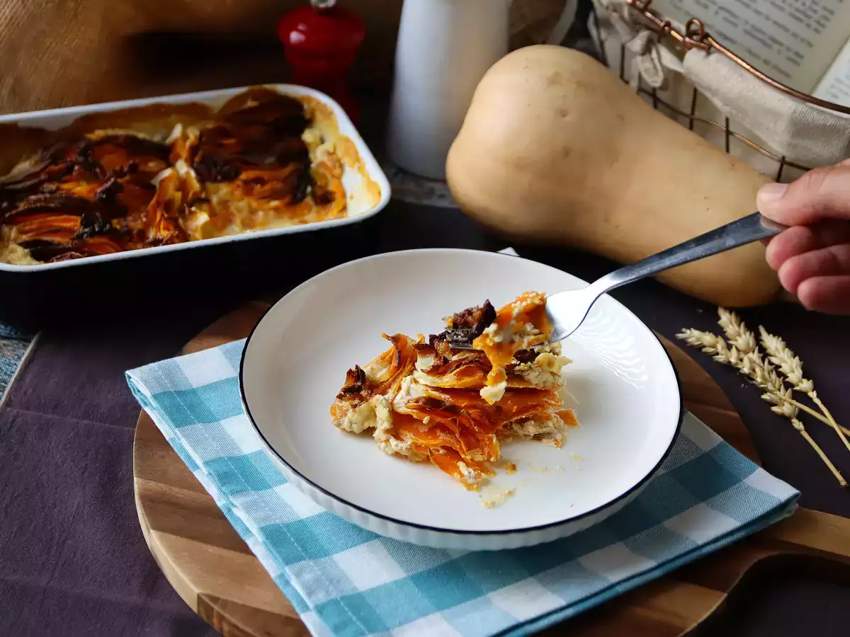 Gratin van flespompoen uit de Air Fryer in dauphinois-stijl - foto 3