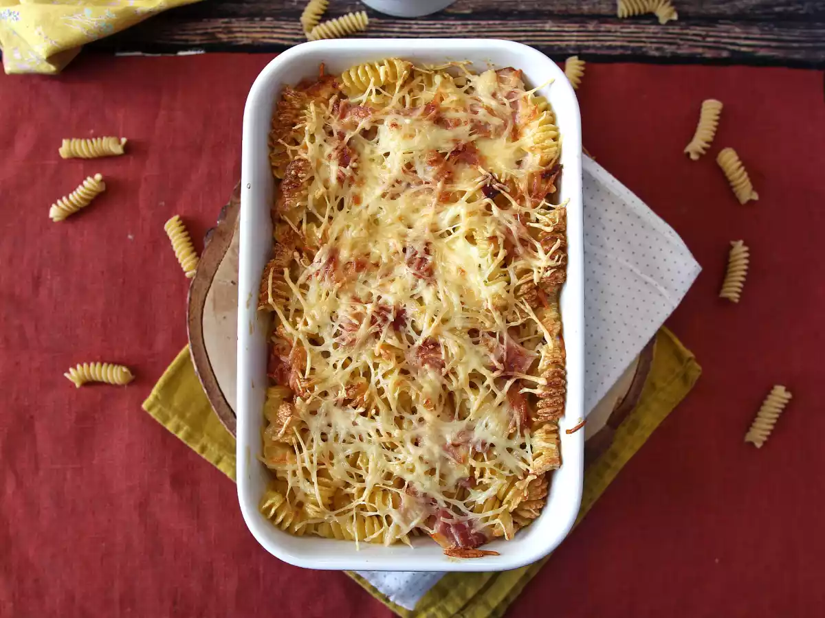 Gratin van ham en kaaspasta in de airfryer - foto 3