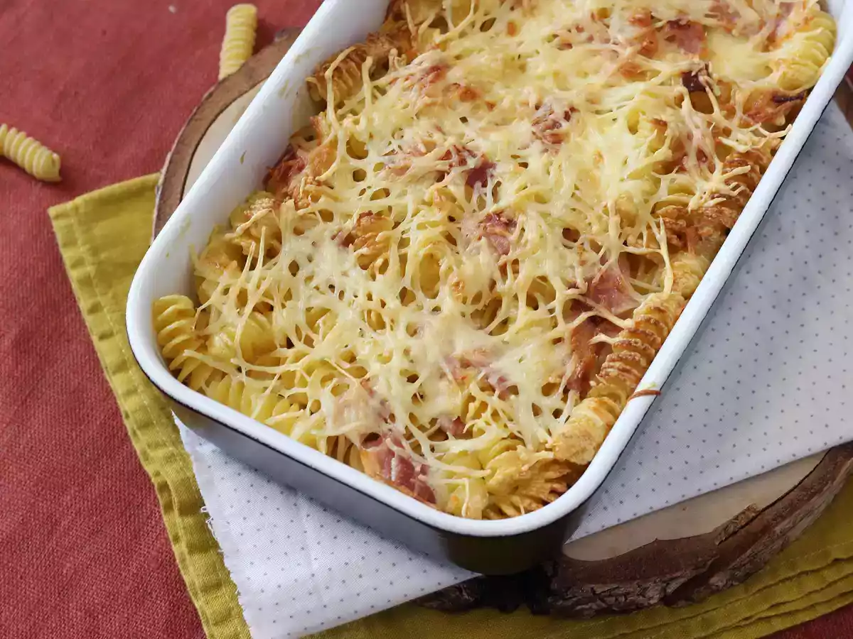 Gratin van ham en kaaspasta in de airfryer - foto 5