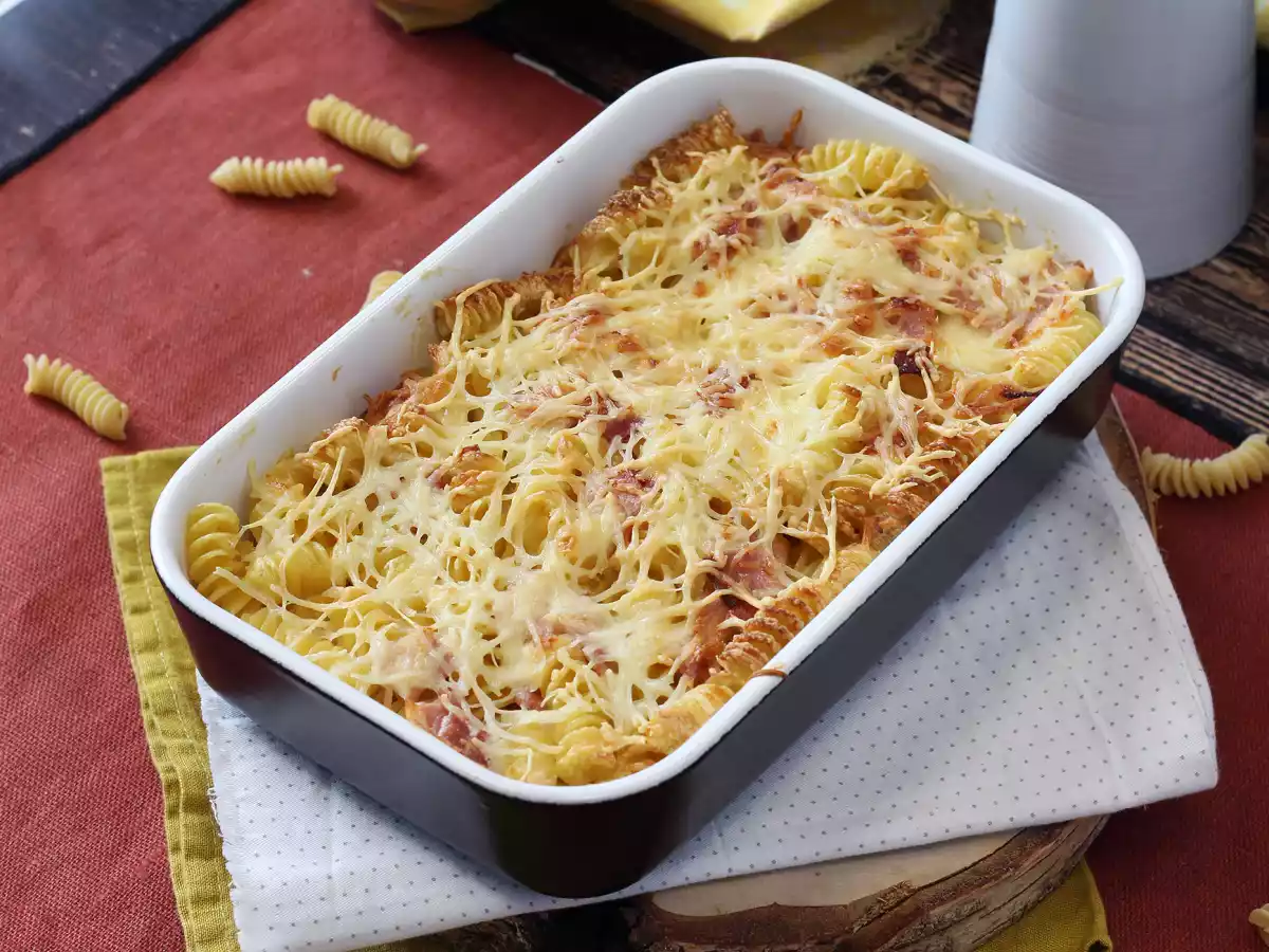 Gratin van ham en kaaspasta in de airfryer - foto 6