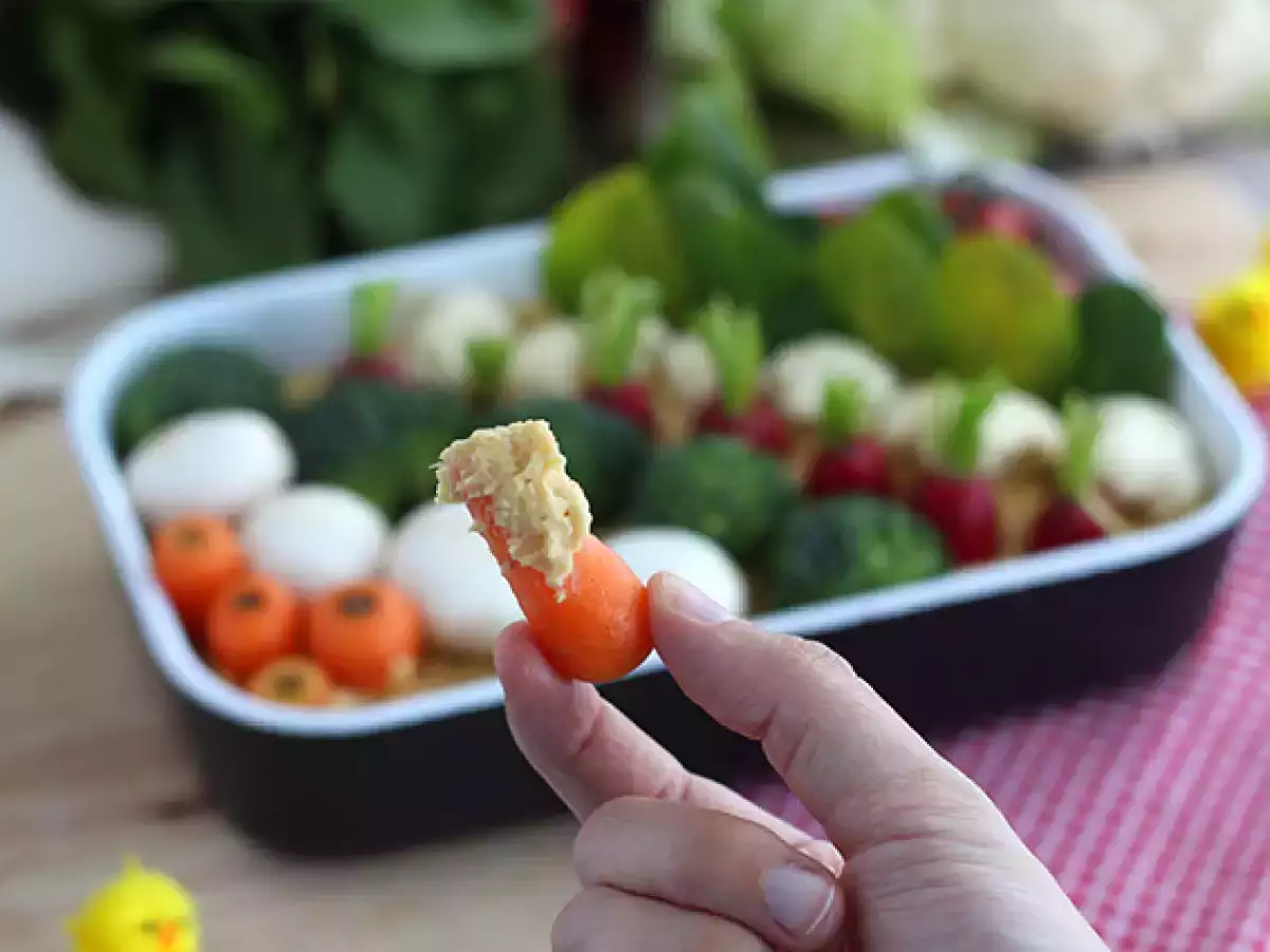 Groentetuin voor het aperitief (hummus en groenten) - foto 2