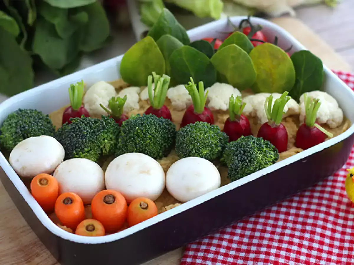 Groentetuin voor het aperitief (hummus en groenten) - foto 4