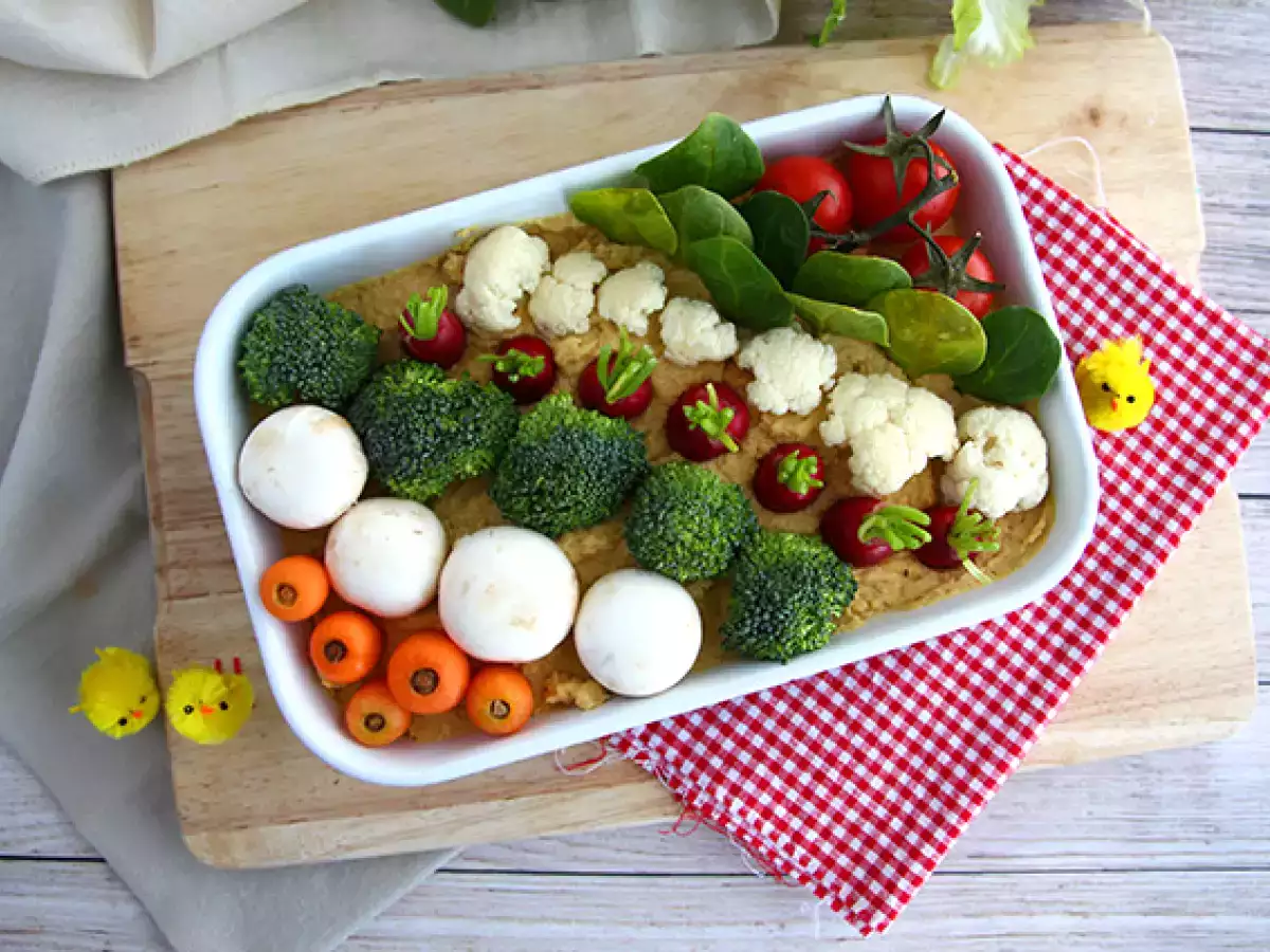Groentetuin voor het aperitief (hummus en groenten) - foto 5