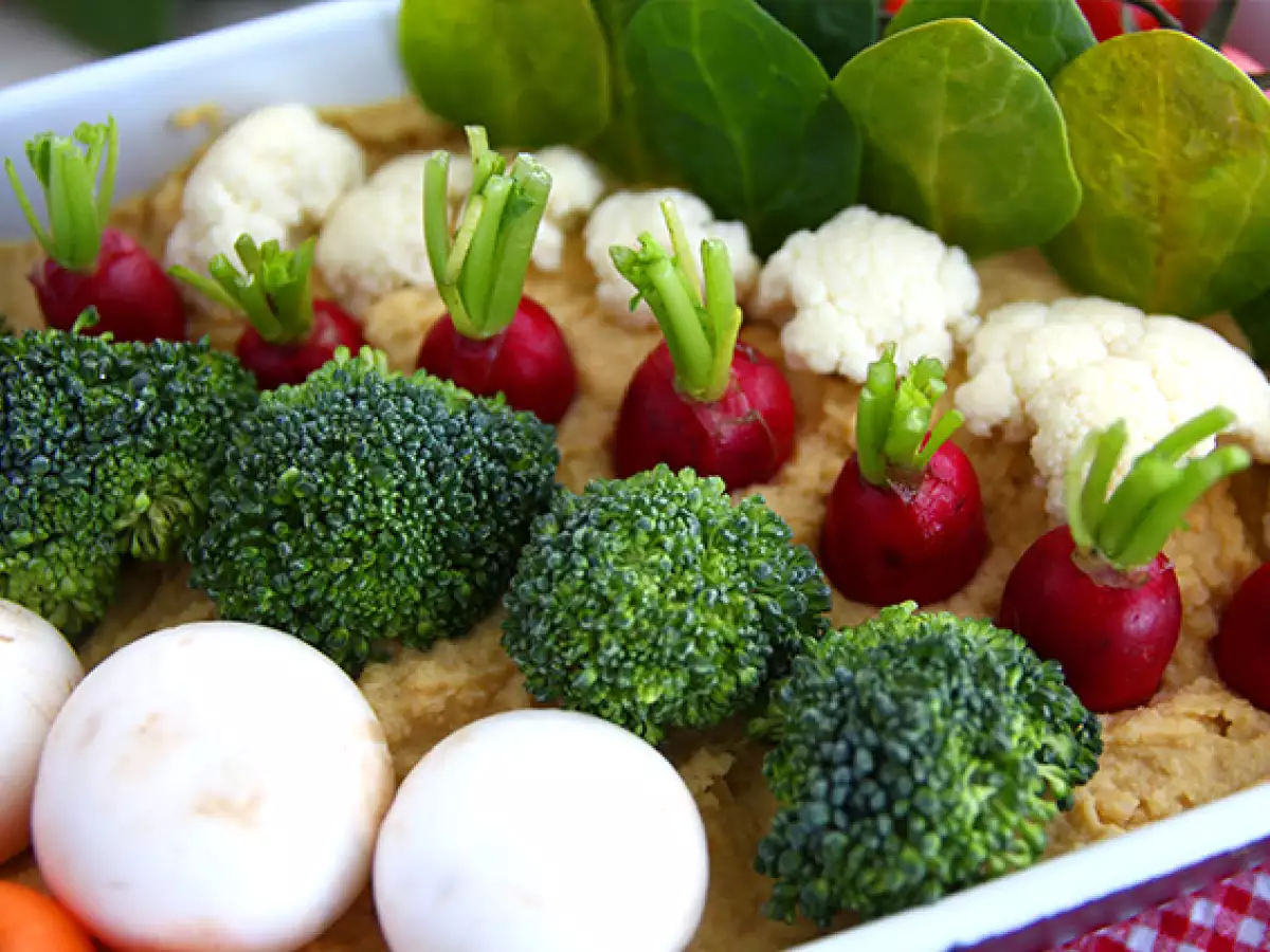 Groentetuin voor het aperitief (hummus en groenten) - foto 6