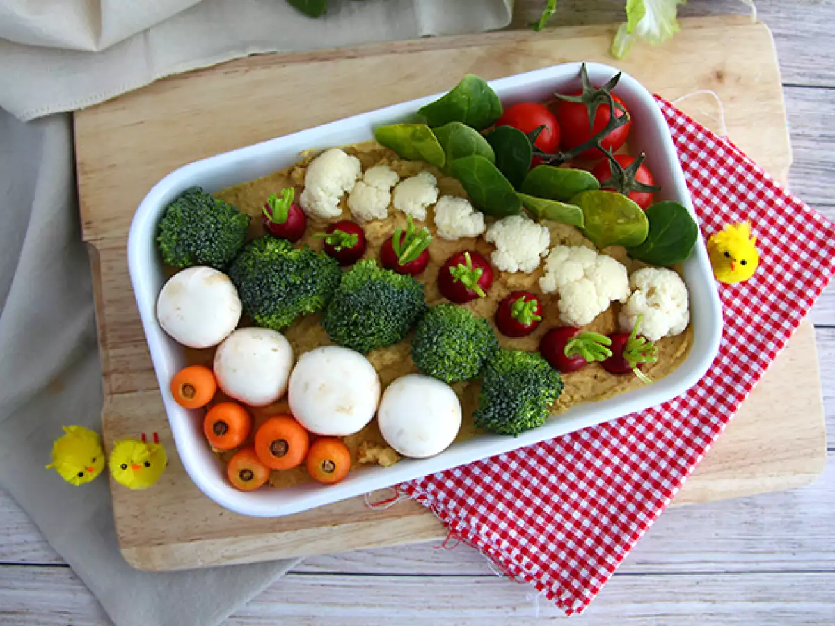Groentetuintje voor bij het aperitief (hummus en rauwkost) - foto 5