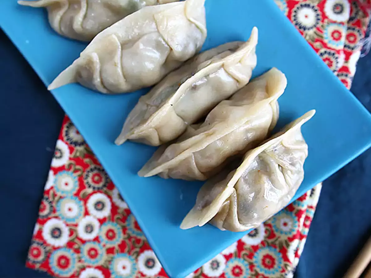 Gyoza's met kip, wortel en champignons - foto 4