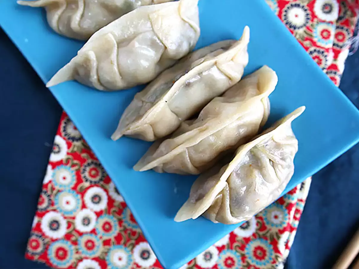 Gyoza's met kip, wortels en champignons - foto 4