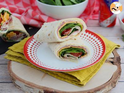 Ham en Cheddar Spinazie Wraps