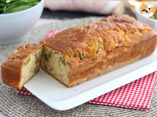 Ham en kaas cake met groene olijven - foto 3