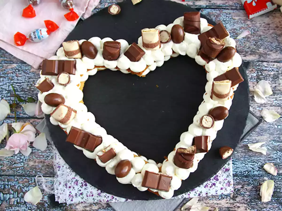 Hart taart au Kinder - Hart taart voor Valentijn