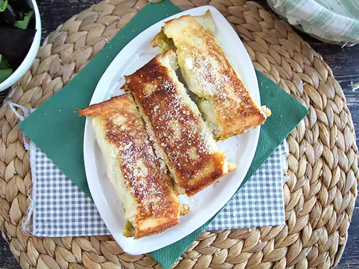 Hartige wentelteefjes met pesto