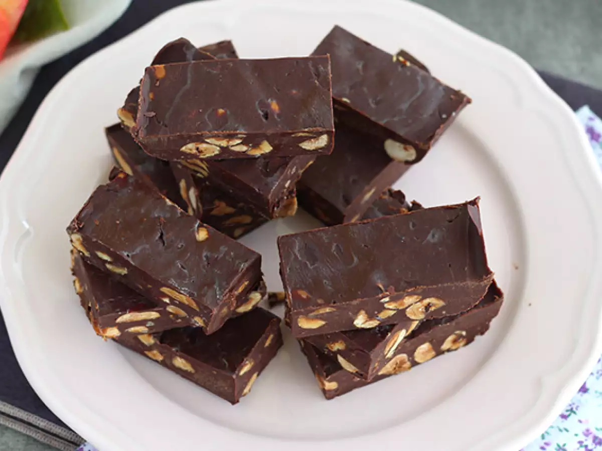 Hazelnootfudge – chocolade-hazelnootblokjes - foto 2
