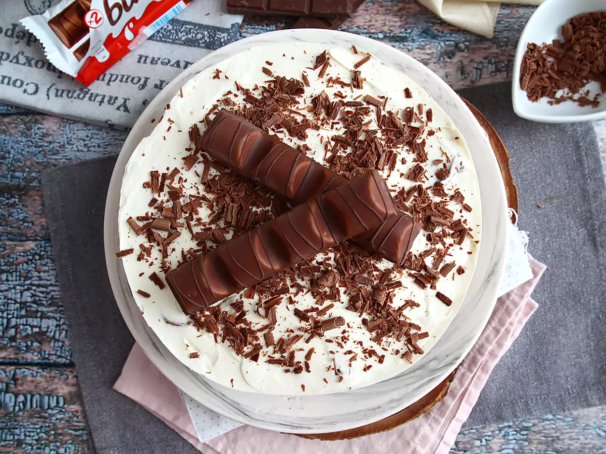 Heerlijke Kinder Bueno-cheesecake zonder oven - foto 2