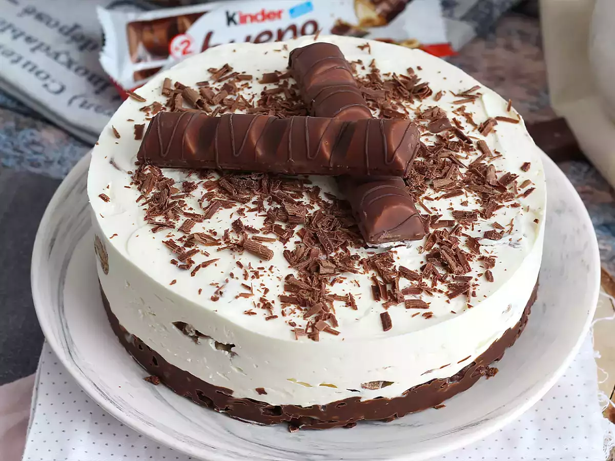 Heerlijke Kinder Bueno-cheesecake zonder oven - foto 4