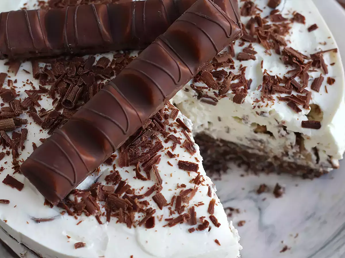 Heerlijke Kinder Bueno-cheesecake zonder oven - foto 5