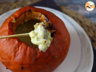 Herfstige Reblochon fondue in een pompoenschotel! - foto 2