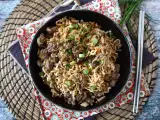Hoe bereid je instantnoedels? Snel recept met rundvlees en champignons!, foto 1