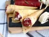 Hoorntjes van brickdeeg met Bündnerfleisch, foto 1