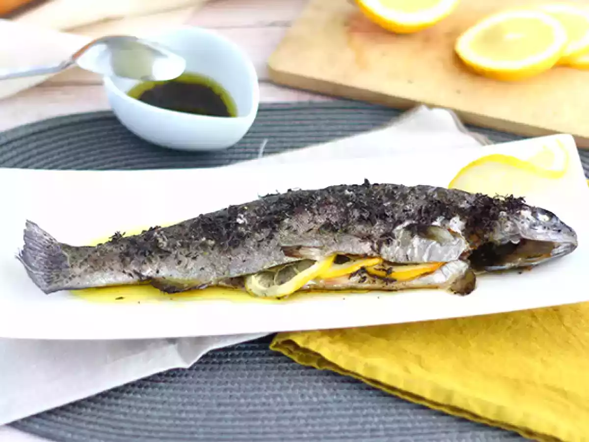 In de oven gebakken forel met tijm en olijfolie - foto 2