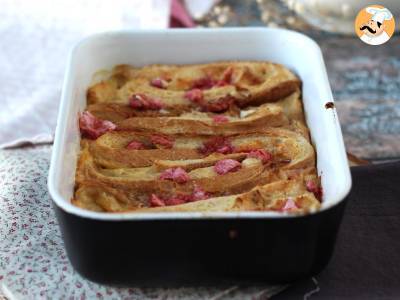 In de oven gebakken wentelteefjes met roze praliné topping, een ultra-gourmet recept - foto 5