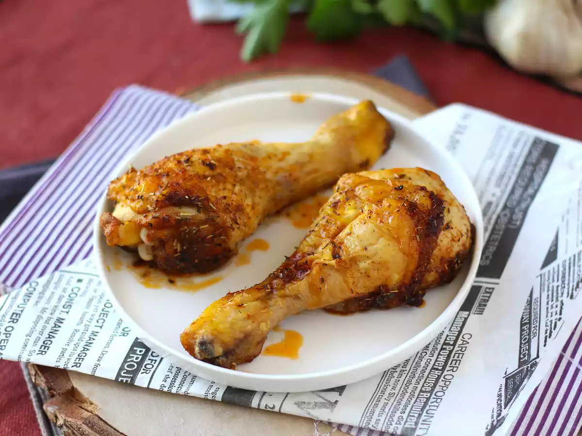 In de oven gemarineerde kip drumsticks - super snel te maken!