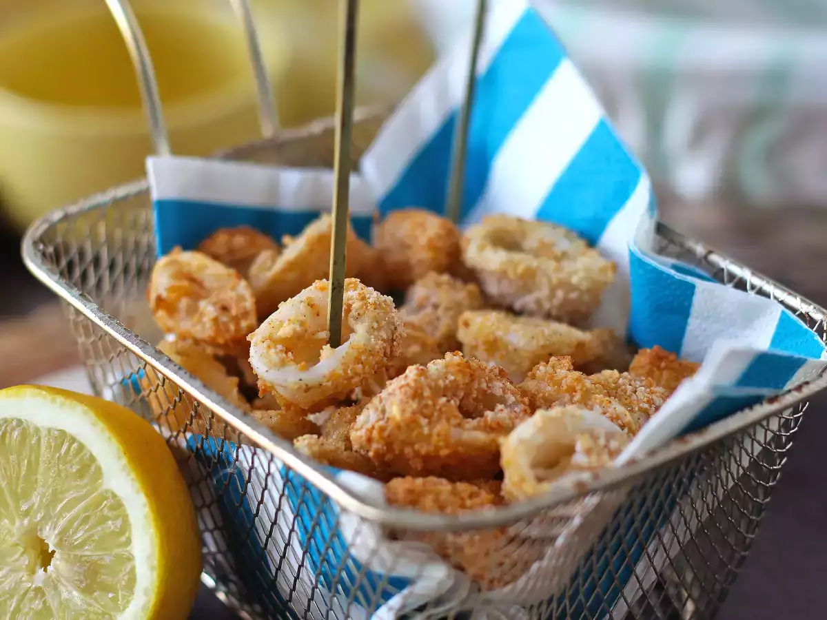 Inktvisringen in luchtfriteuse knapperig en licht - foto 2