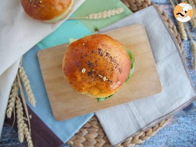 Italiaanse burger: pestosaus, zongedroogde tomaten, mozzarella - foto 4