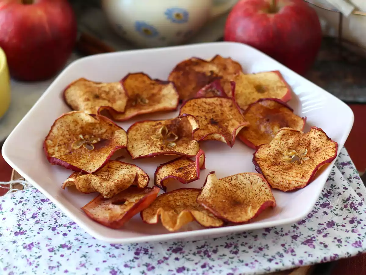 Kaneel appelchips in de Air Fryer