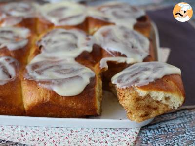 Kaneelbroodjes, kaneelbrioche met vanilleglazuur - foto 8