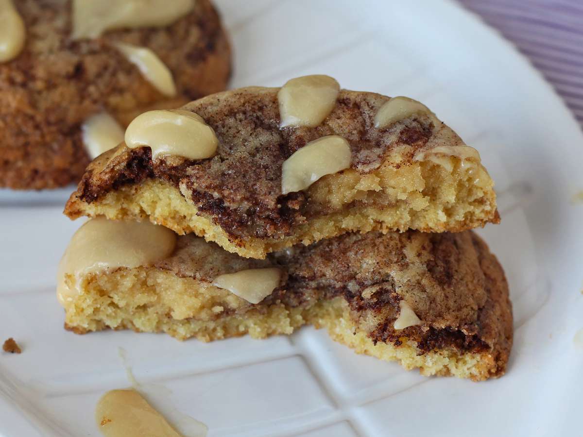 Kaneelbroodjeskoekjes, smelten in je mond en zijn knapperig met een goede kaneelsmaak
