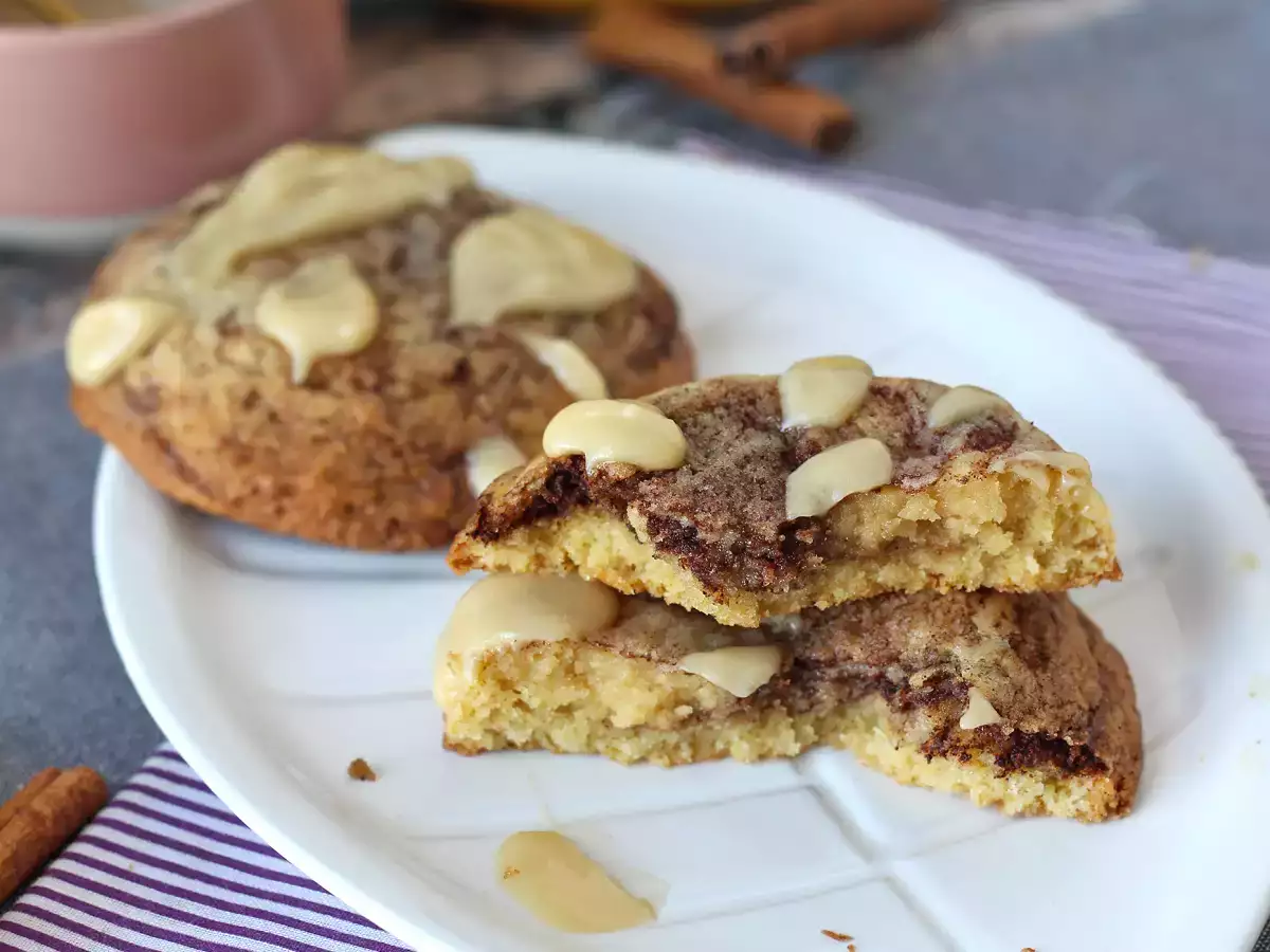 Kaneelbroodjeskoekjes, smelten in je mond en zijn knapperig met een goede kaneelsmaak - foto 4