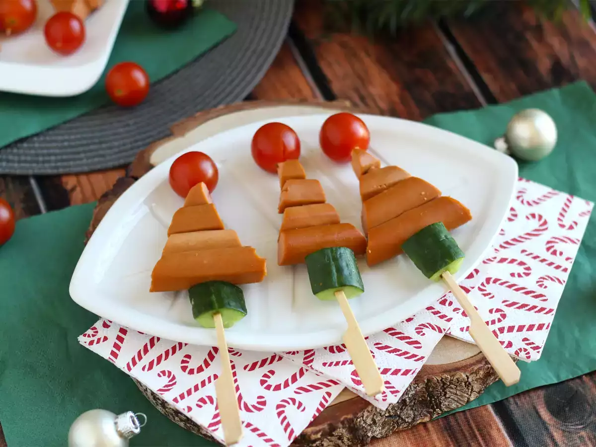 Kerstboomspiesjes met knacki-worstjes: een extra makkelijk en snel kerstaperitief! - foto 4