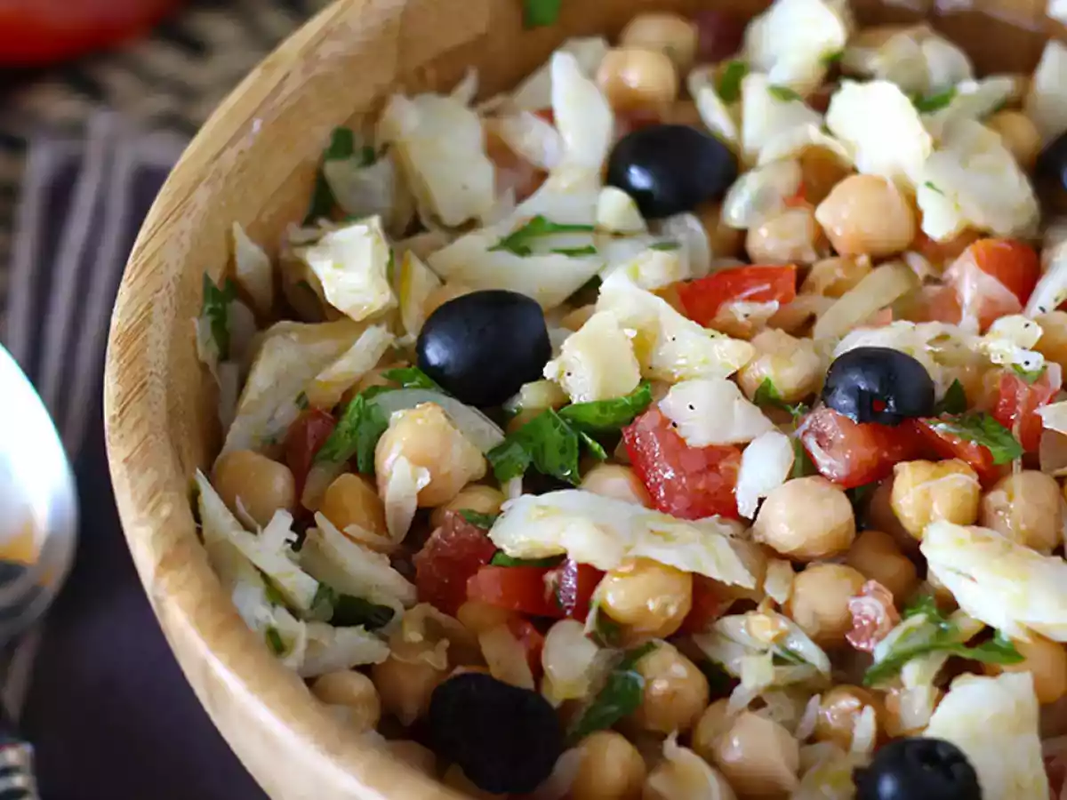 Kikkererwtensalade met kabeljauw - foto 3