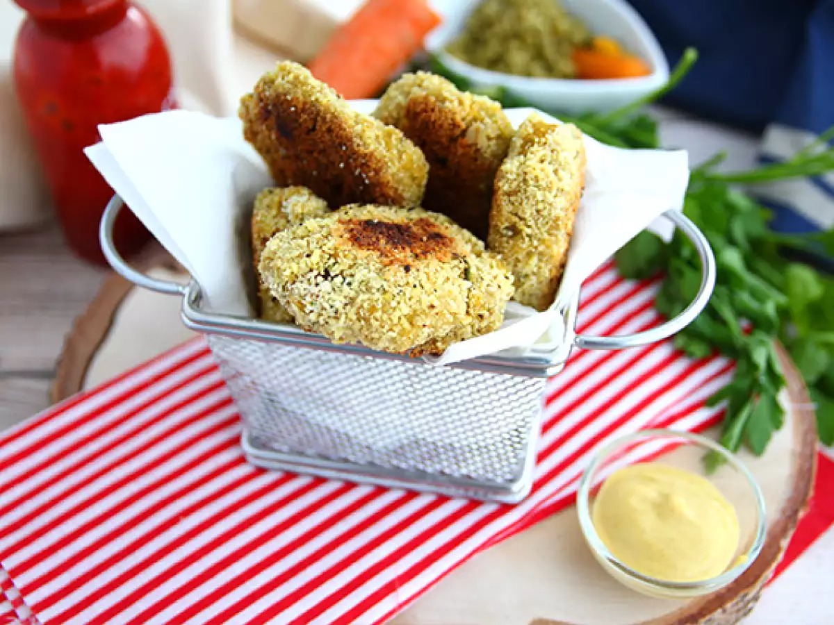 Kipnuggets met doperwten en worteltjes - foto 4