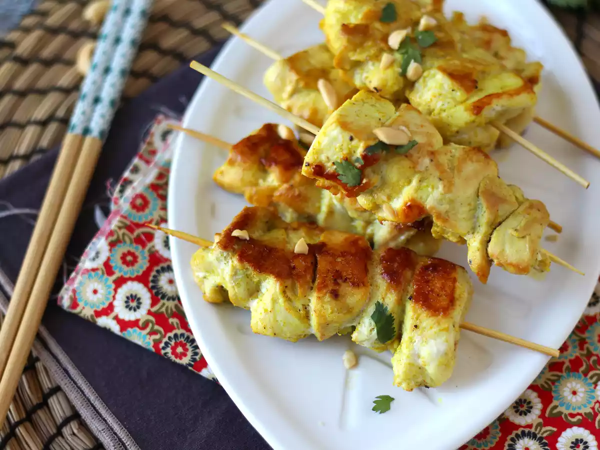 Kipspiesjes met satésaus, een culinaire reis naar Azië! - foto 3