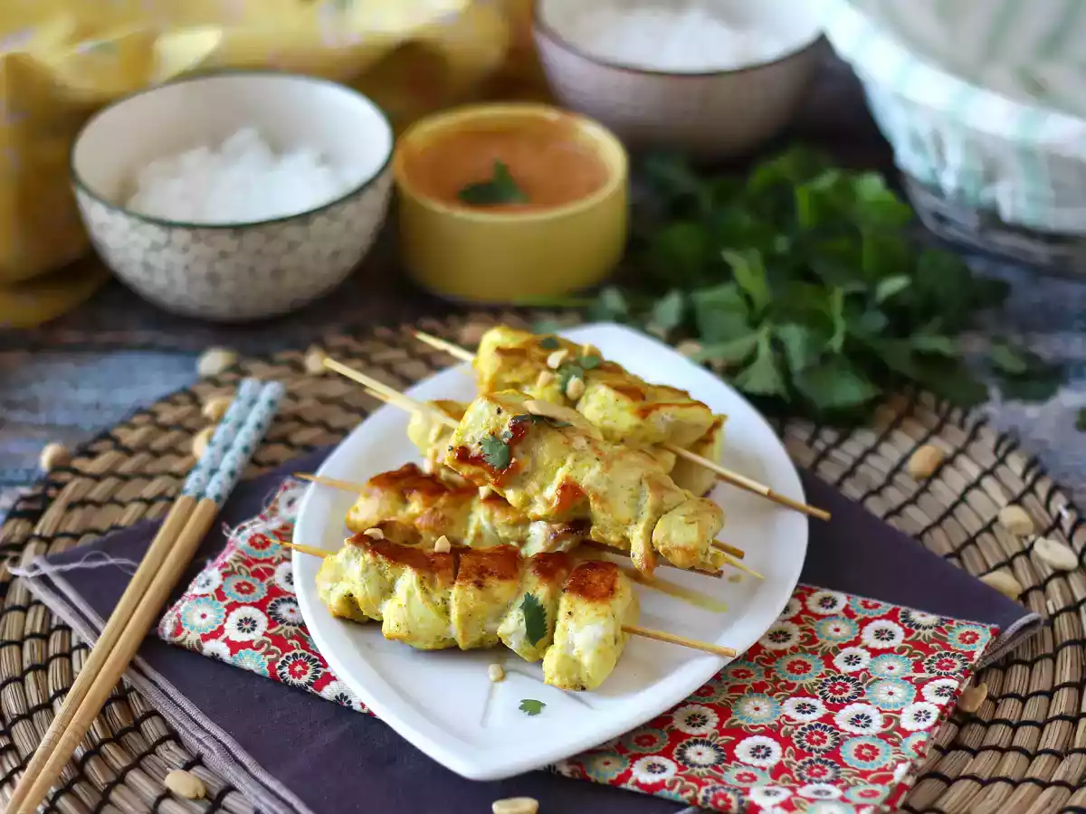 Kipspiesjes met satésaus, een culinaire reis naar Azië! - foto 4