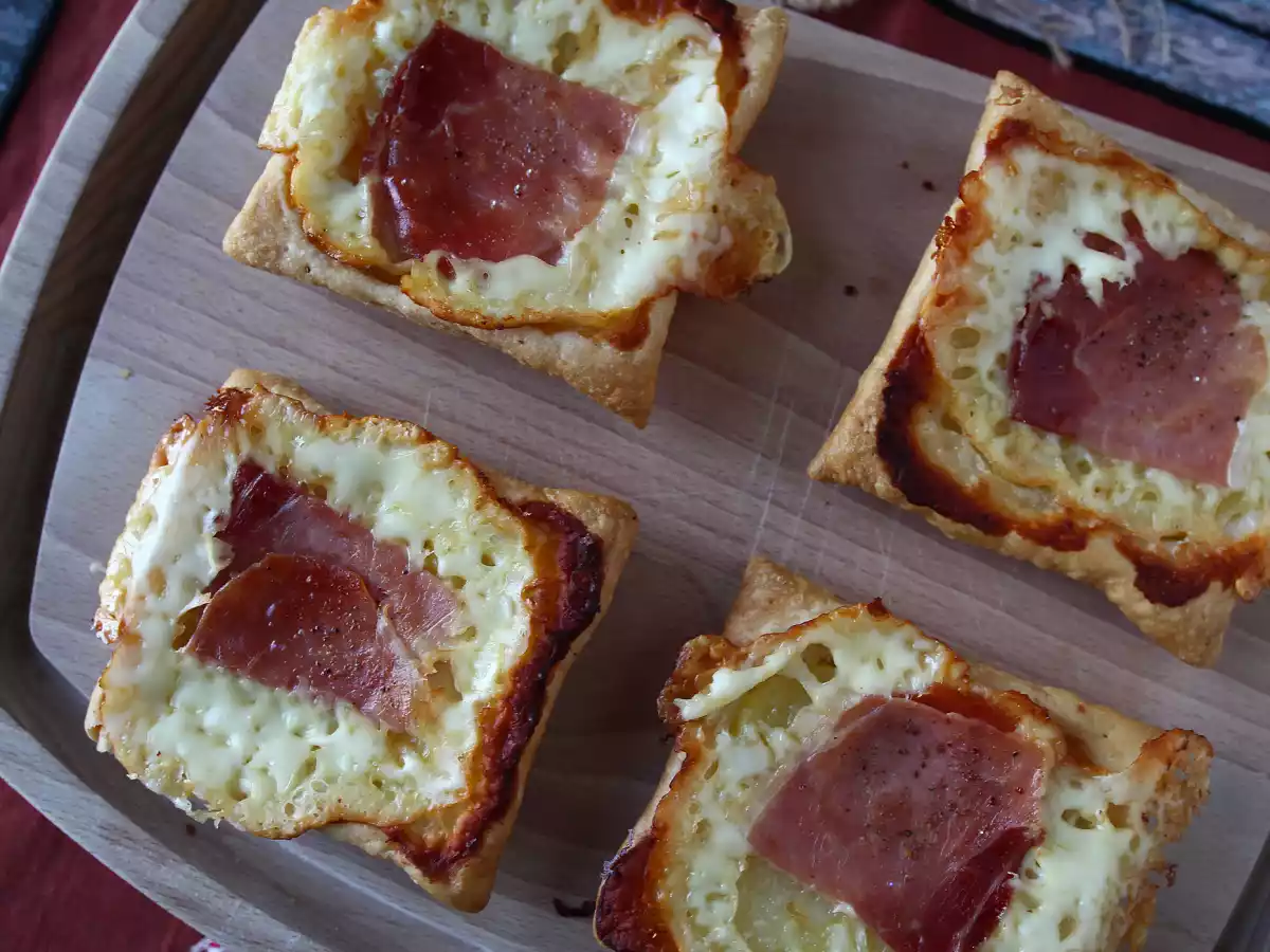 Kleine tartaartjes met raclette-smaak, in individuele porties - foto 2