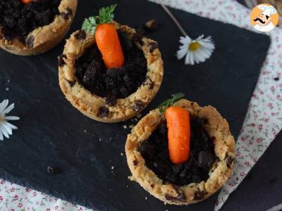 Koekjesvormpjes overgoten met chocoladeganache, wortelpot stijl - foto 4