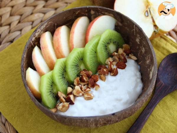 Kokosyoghurt met appel, kiwi en hazelnoten - foto 3