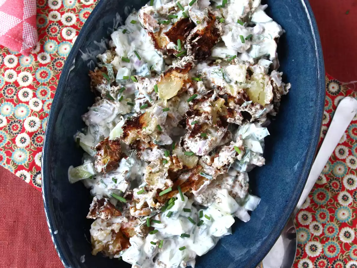 Komkommer en krokante aardappelsalade - foto 2