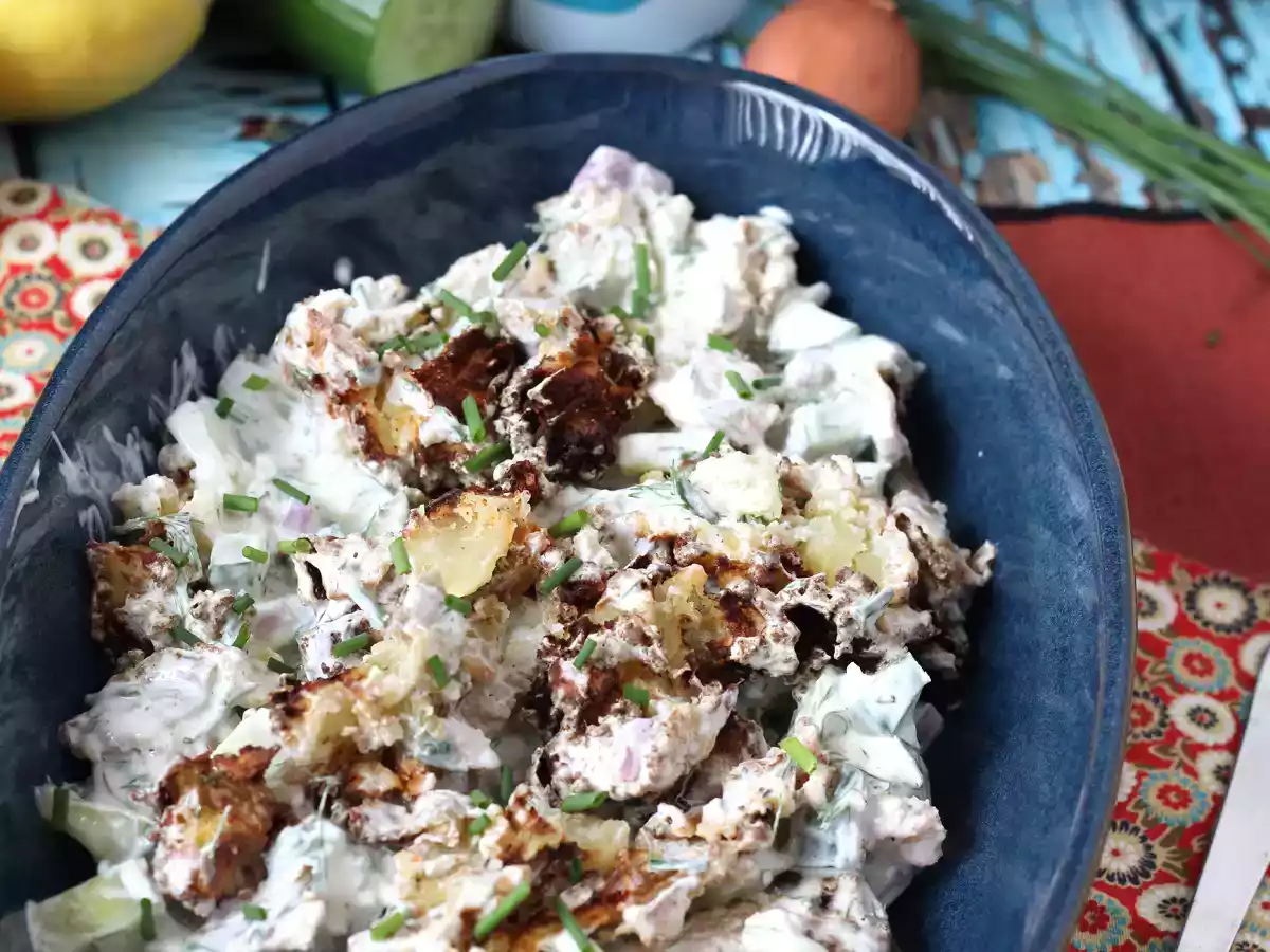 Komkommer en krokante aardappelsalade - foto 3