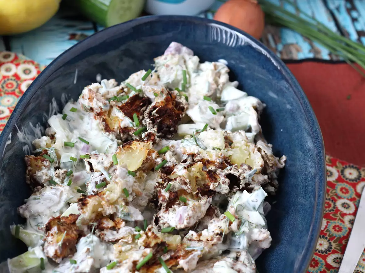 Komkommersalade met krokante aardappelen - foto 3