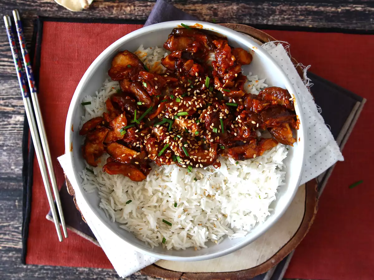 Koreaanse champignons - Shiitake champignons in gochujang saus - foto 4