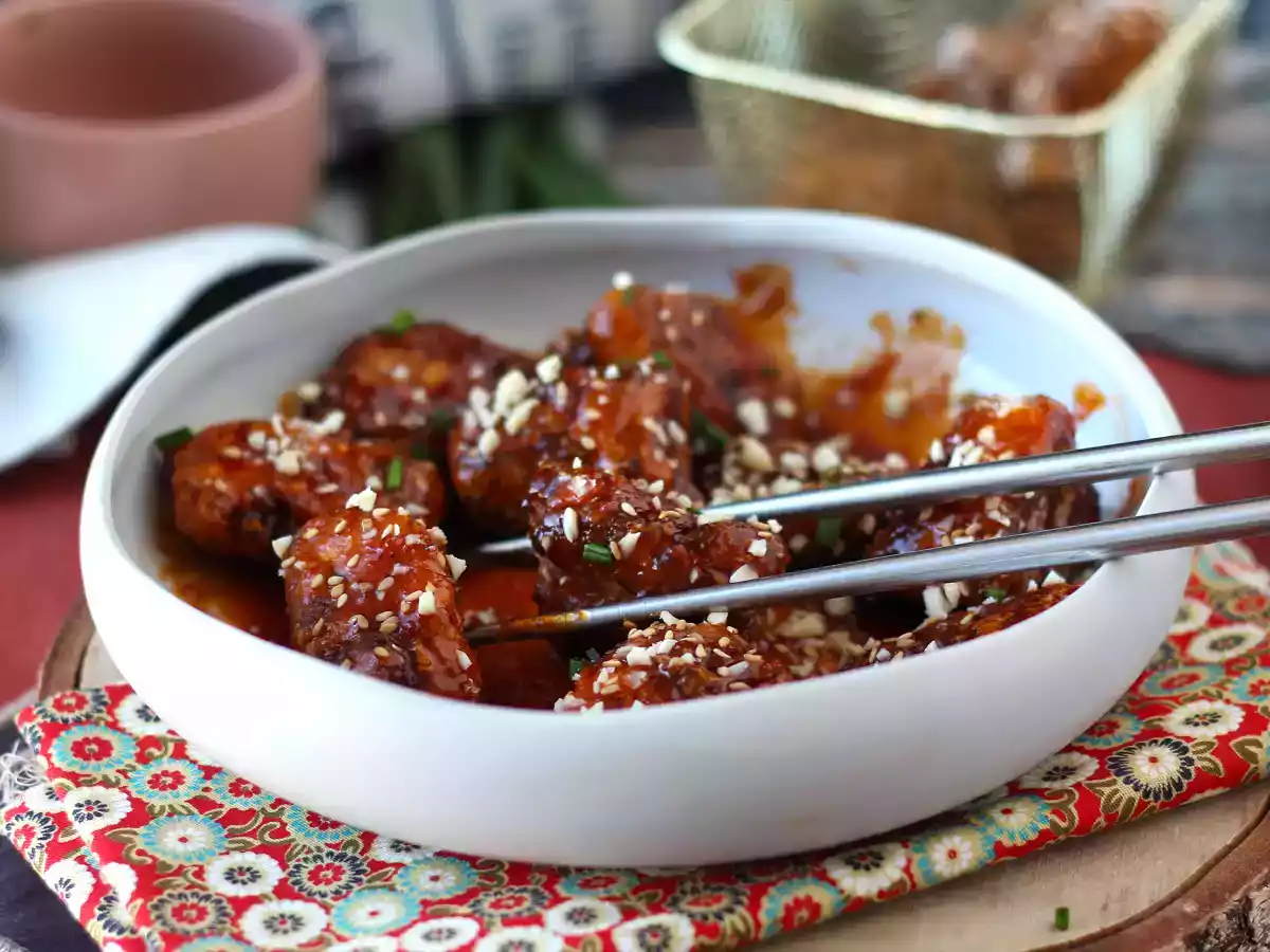 Koreaanse gebakken kip met pittige gochujangsaus - Dakgangjeong - foto 5