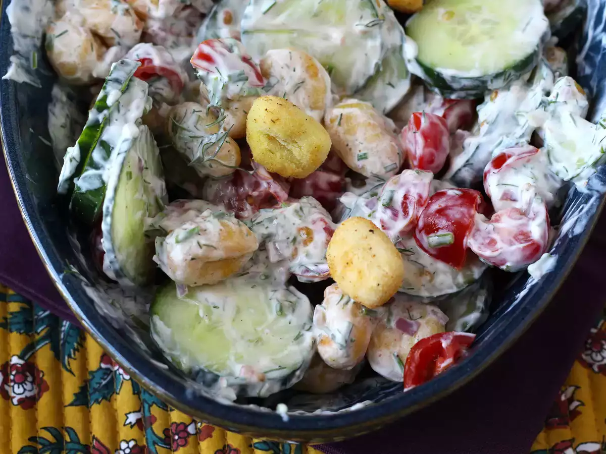 Krokante gnocchi salade, ultra trendy, smakelijk en evenwichtig, perfect voor de zomer! - foto 6